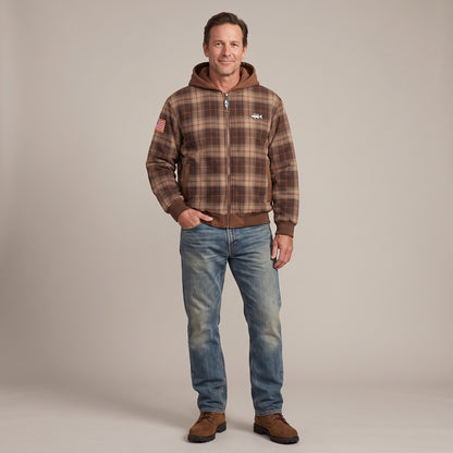 Worn with jeans and boots
